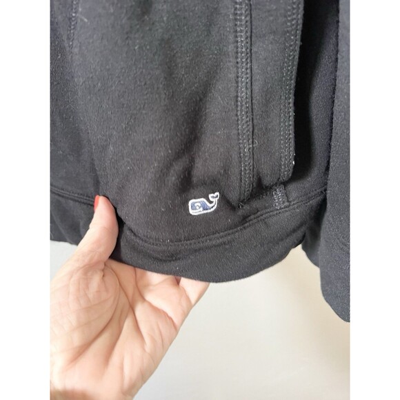 Women's Vineyard Vines Black Funnel Neck Sweatshirt Size Small Pockets Soft - Picture 2 of 8